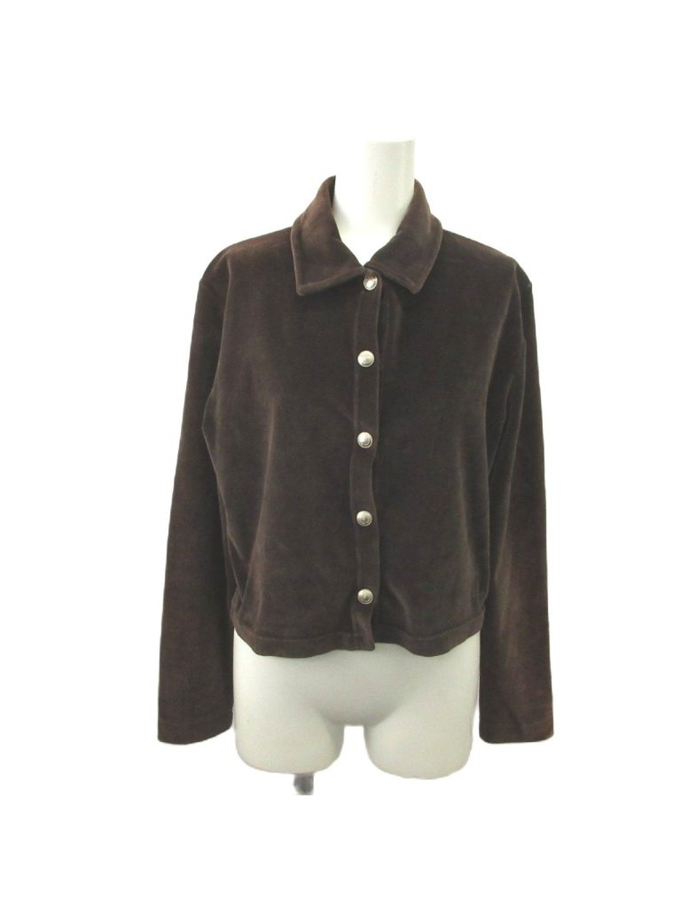 Gucci Shirt Blouse M Brown Regular Color Long Sleeve Velour Md